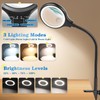 JUOIFIP Lupe mit Licht und Clip- 10X 20X Desktop Lupenlampe