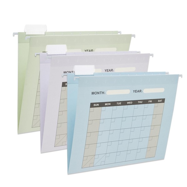 Beramon 6 Pack Hanging File Folder Letter Size Reinforced Hanging