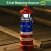 WDLFCGC Solar Powered Lighthouse - 12" Tall Solar Lighthouse with