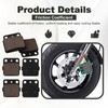 Cnornus Motorcycle Brake Pads Front and Rear for Suzuki LTZ