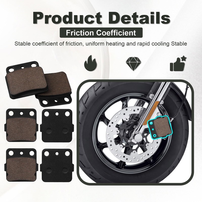 Cnornus Motorcycle Brake Pads Front and Rear for Suzuki LTZ