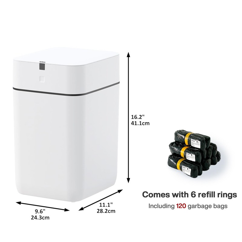Airdeer Automatic Trash Can, 4 Gallon Self Sealing and Self-Changing