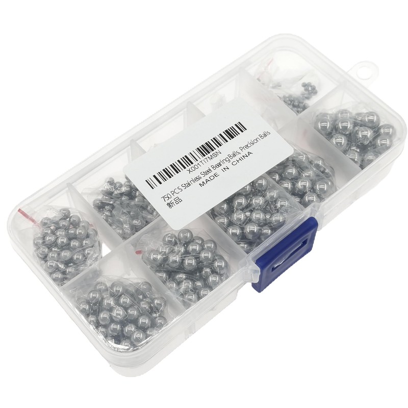 750 PCS Stainless Steel Bearing Balls, Precision Metal Ball