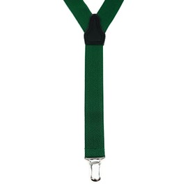 TigerTie Children's Y-shaped braces with 3 extra strong clips, high-quality workmanship, width 25 mm, Green