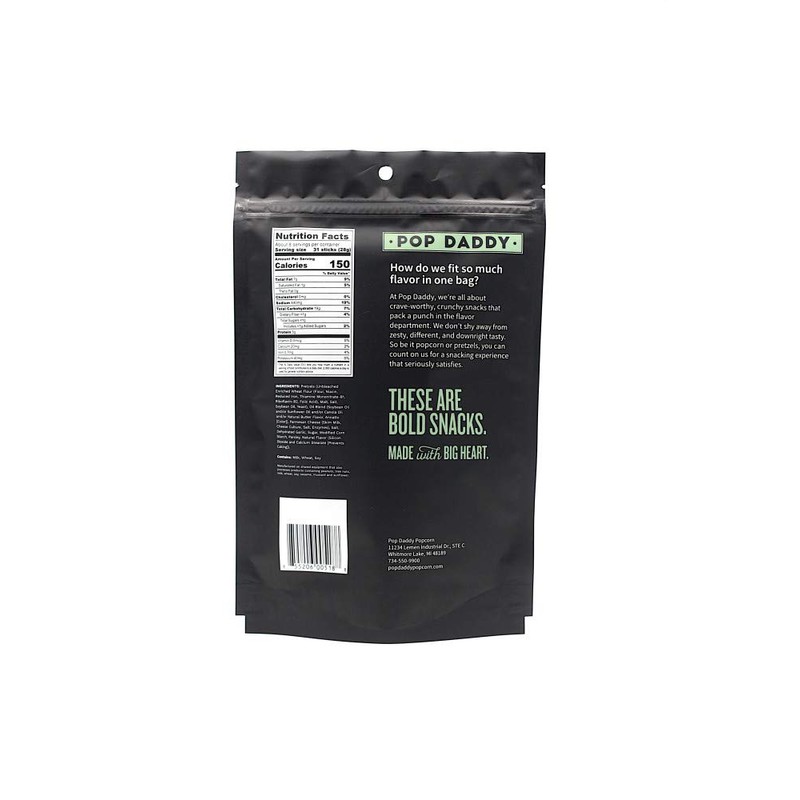 Pop Daddy Seasoned Pretzels - Garlic Parmesan 3 Pack