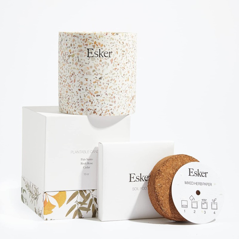 Esker - Natural Soy-Based Plantable Candle | Vegan, Cruelty-Free, Clean