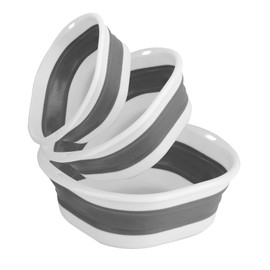 3 STK Faltbares Waschbecken Waschschüssel, 3 Größen Faltbare Schüssel Camping Spülschüssel Faltbare Spülschüssel Camping Waschbecken, Tragbares Faltschüssel, Platzsparende Waschwanne für Küche Hause.