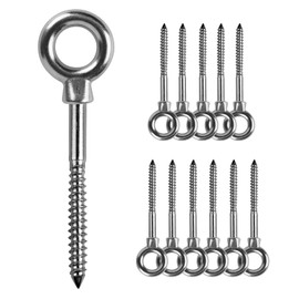 LALAGO Pack of 12 Eye Bolts | Eye Bolt M6 x 60 mm | Eye Bolts M6 | Eye Bolt 304 Stainless Steel | Screw Hook Eye Bolts M6