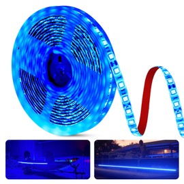 JUIOHAKY 25ft Pontoon Boat Lights Marine LED Strip Lights 12V Waterproof, LED Boat Lights Interior Boat Deck Lights for Kayak, Jon Boat, Bass Boat, Fishing Boat (Blue)