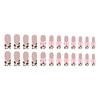 MISUD Cheetah Press on Nails Long Square Fake Nails Glossy