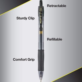 Pilot G2 Premium Retractable Gel-Ink Rolling Ball Pens, Bold Point (1.0mm), 1.0 Gel Pens, Assorted, Tub of 36 - Ideal for School, Journaling, & Office Writing