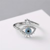 Yifnny Evil Eye Ring, Lucky Blue Evil Eye Ring Cubic