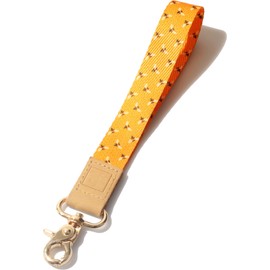 Bee Lanyards for ID Badges, Cute Key ID Badge Holder, Short Key Lanyard Hand Wrist Lanyard (Bee)