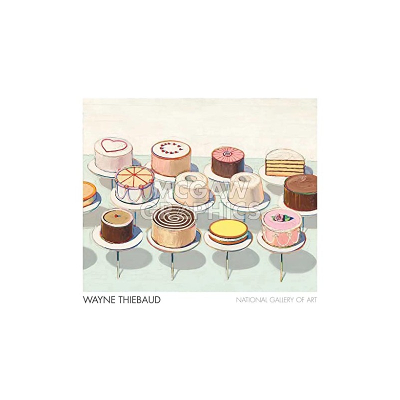 Cakes, 1963 Poster Print by Wayne Thiebaud (32 x 28)
