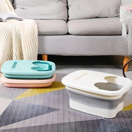 Pastel-colored foldable foot bath for foot health Foot bath green