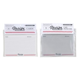 Weatherbee BUN00692 Recipe Protectors Set, 4 x 6-Inches, Made in America, Includes 24 Cards and Sleeves, 4 x 6, Set of 2, White
