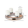 Advent Wreath Jale (Diameter 36 cm), Mango Wood with Stainless