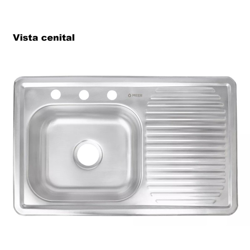 CNX Tarja Con Escurridero, Mezcladora Cromada Y Kit Instalación