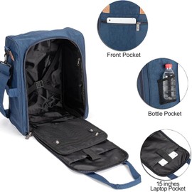 Boardingblue Personal Item under seat for American, Frontier, Spirit, Airlines (Navy)