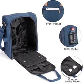 Boardingblue Personal Item under seat for American, Frontier, Spirit, Airlines (Navy)
