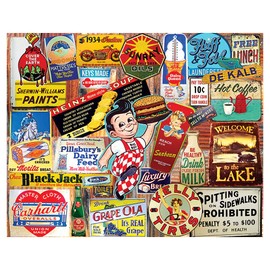 White Mountain Puzzles Vintage Signs - 1000 Piece Jigsaw Puzzle