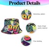 LIUQOBN 90s Bucket Hat for Men - Women，Funny Graffiti Canvas