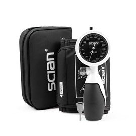 SCIAN Palm Style Aneroid Sphygmomanometer with European Cuff 8.7-16.5", Manual Blood Pressure Cuff with Carrying Bag for for Nurse Doctor Senior Adult, White