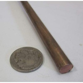 544 Alloy Phosphor Bronze Round Rod .3125" Diameter x 1 Foot Length 1 Pc.