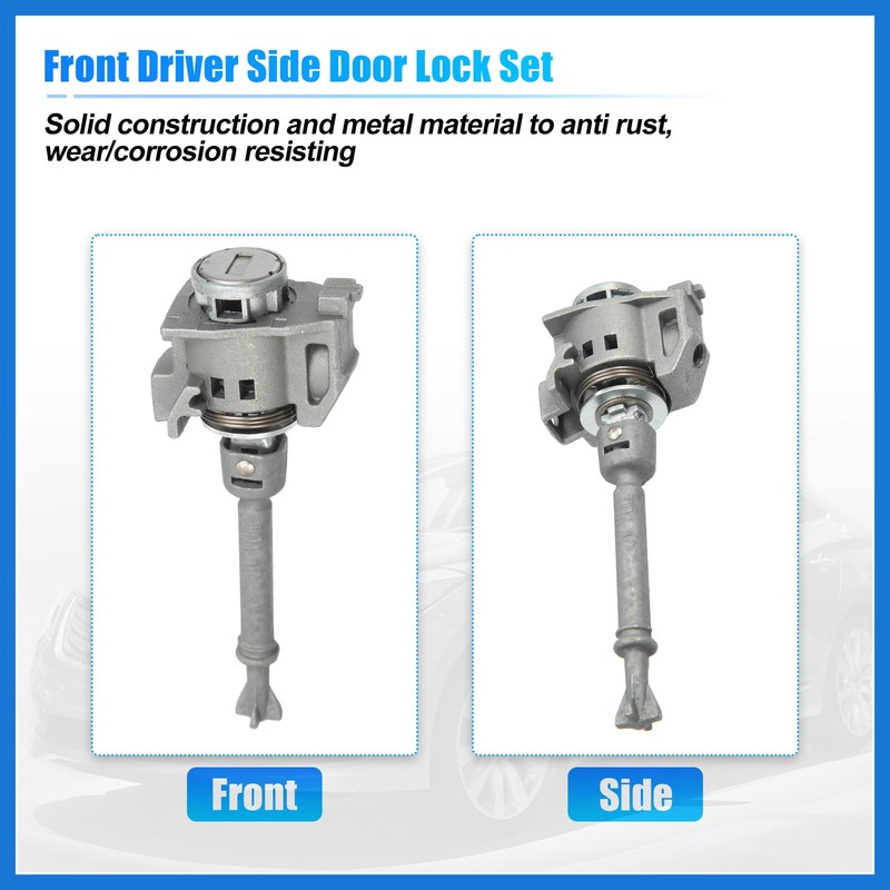 VekAuto 1 Set Front Door Lock Cylinder Set Kit with