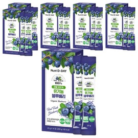 Nutri D Day Real 100% NFC Juiced Organic Blueberry Sticks, 20g, 84 pieces / 뉴트리디데이 리얼 100% NFC 착즙 유기농 블루베리 스틱, 20g, 84개