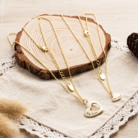 Philip Jones Gold Plated Big Sister and Little Sister Necklace Set