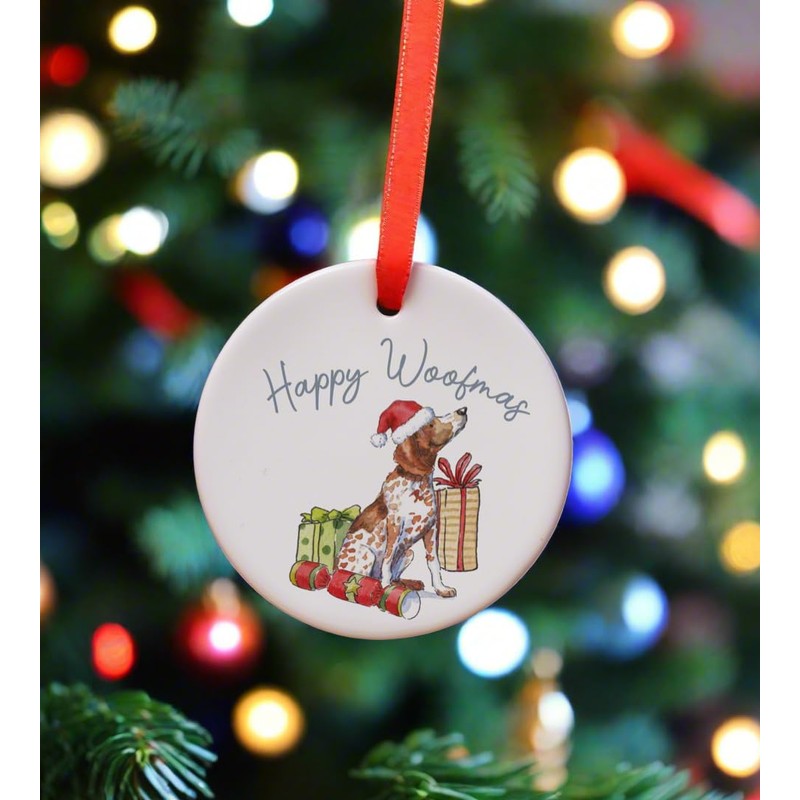 Image Industry German Shorthaired Pointer Ceramic Circle Decoration Festive -