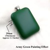 6oz Square Shaped Portable Hip Flask, Popular Army Green Painting