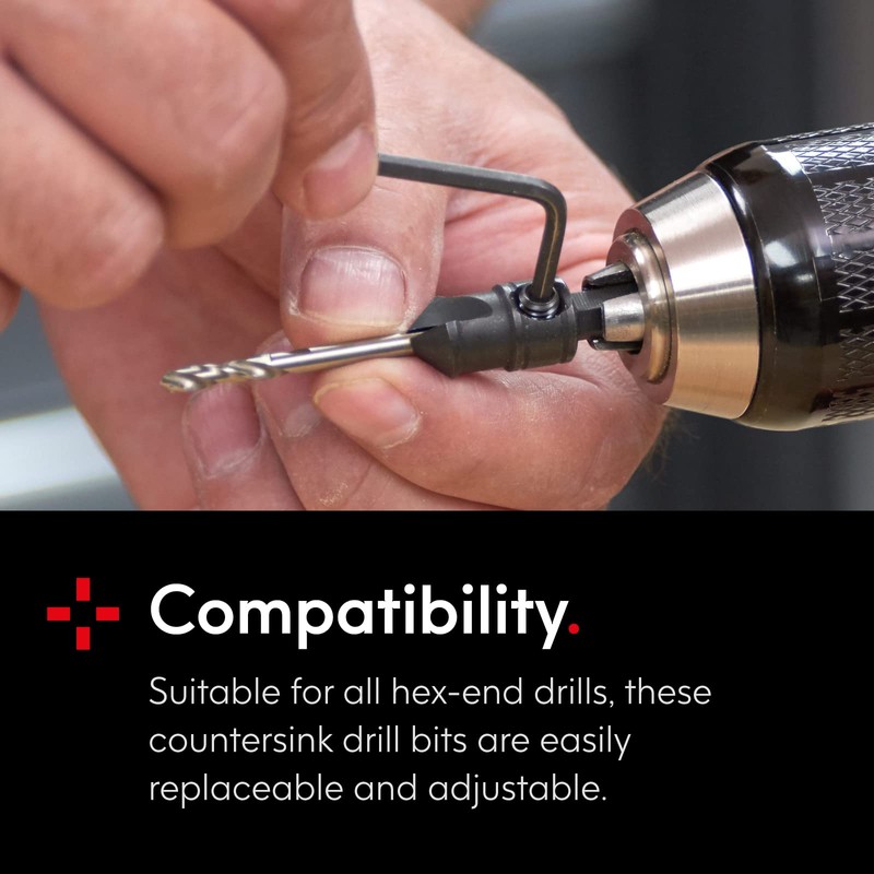 DART 1/4" Hex Quick Change Countersink Drill Bit Set -