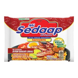Mi Sedaap - Ayam Bakar Limau - Instant Fried Noodle Grilled Chicken Lime Flavor 3.1 Oz (Pack of 5)