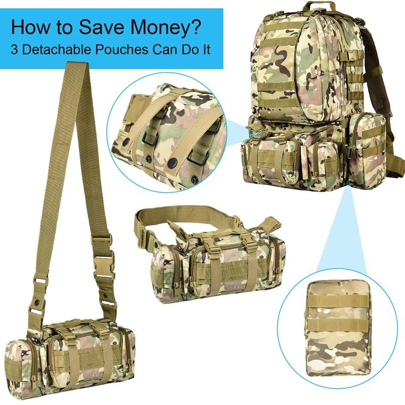 CVLIFE Tactical Backpack Military Army Rucksack 60L Large Assault Pack