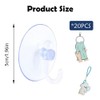 YANWANDEFA 20 PCS Clear Suction Hooks Reusable PVC Sucker Pads