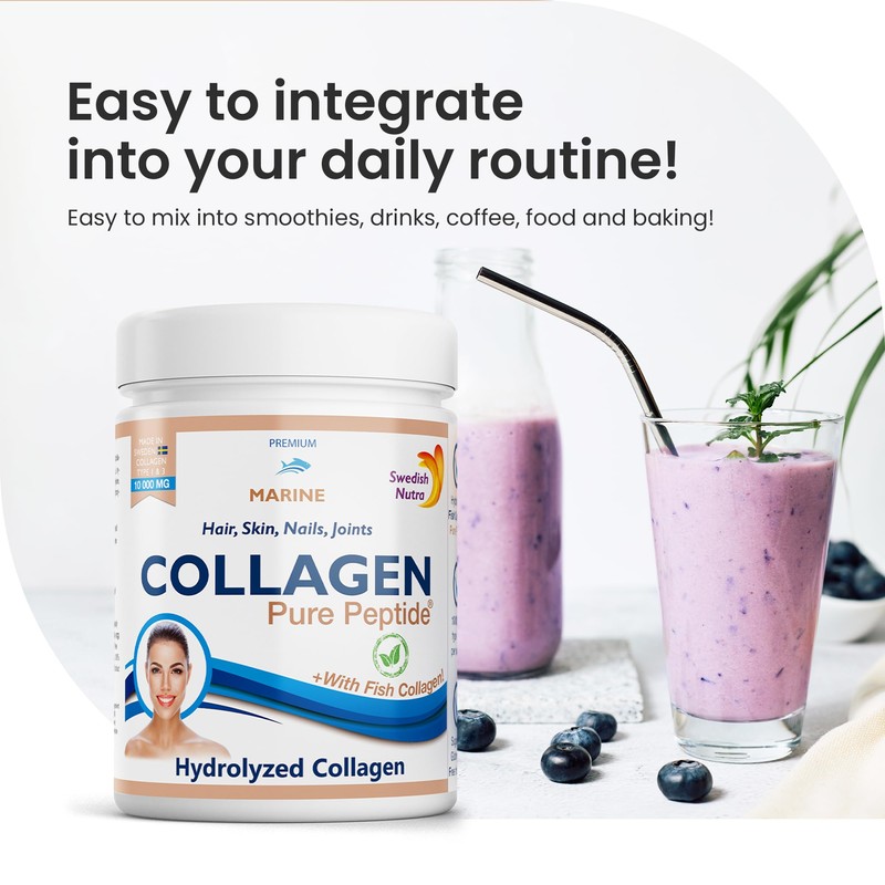 Swedish Nutra Powder Marine Collagen - Pack of 300g, 30