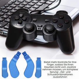 Controller Paddles, 4 Pieces Blue Metal Stainless Steel Paddles Hair Trigger Locks Replacement Parts for One Controller Series 2