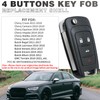2 Pack Flip Key Fob Case Shell Replacement 4 Button