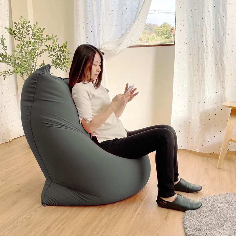 Out Style Bead Cushion Japanese Beads Big (Cover Only, Charcoal