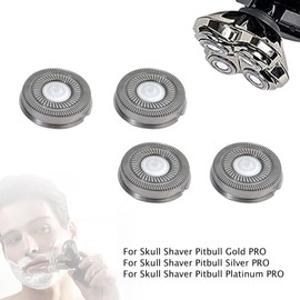 4Pack Shaver Head Replacement Blade For Skul Shaver Pitbull Gold PRO Shaver Replacement Blade 4 Head
