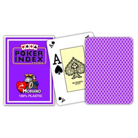 Modiano 100% Plastic - Poker Index - Purple