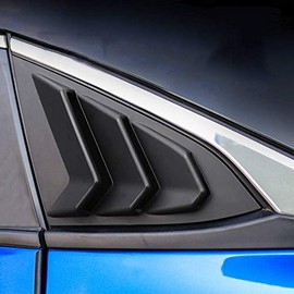 Rifoda For 10th Gen Civic Sedan ABS Plastic Rear Side Window Louvers Trim Honda Civic 2020 2019 2018 2017 2016 Air Vent Scoop Shades Cover Blinds Trim-Matt Black