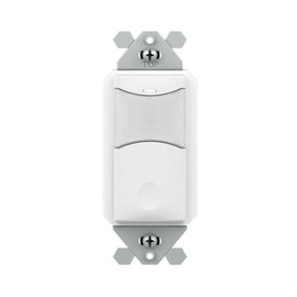 SENSORWORX SWX-121-WH Light Switch with Motion Sensor - Passive Dual Technology PIR & Acoustic, Auto On, 120/277V, 800W/1200W, 1-Pole, Versatile Wiring, White, Made in USA, 5-Year Warranty