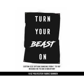 Warpathic Motivational Fitness Flag - Large Wall Art-gym Decor - 48 X 80