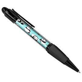 1 x Kawaii Panda Bears Japanese Black Ballpoint Pen Student #2819