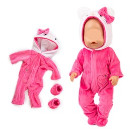 Dolls Clothes for 14-18 Inch Baby Dolls, Baby Doll Clothes for 35-43cm New Born Baby Dolls Outfits Overalls for Kids Birthday Christmas