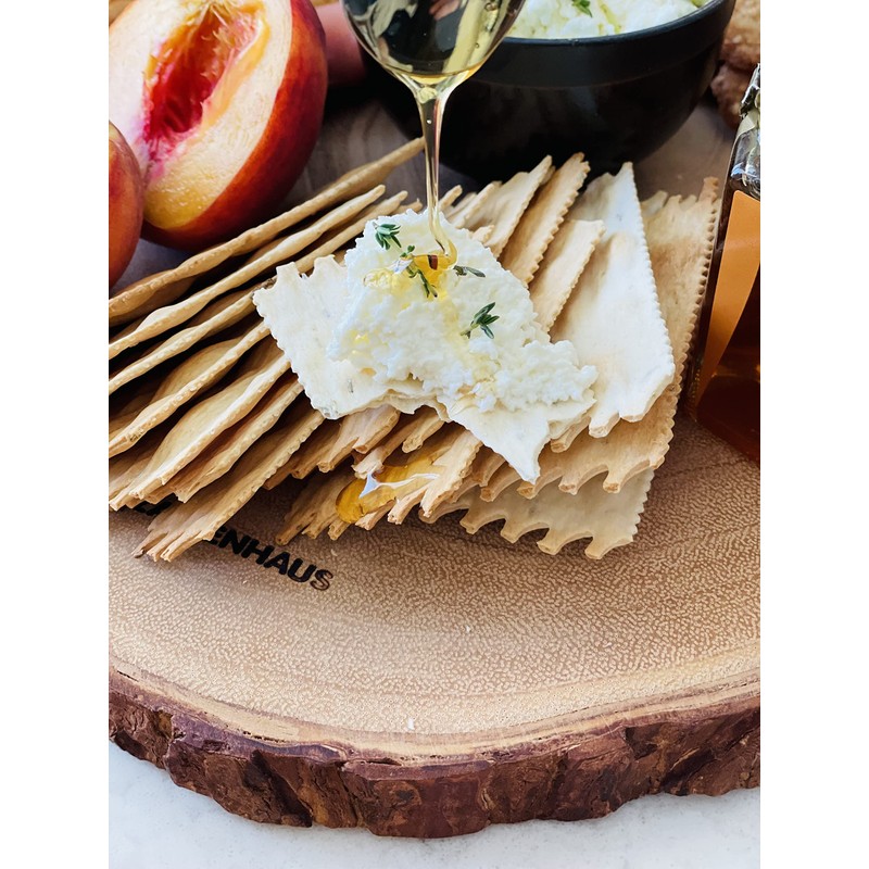 Zassenhaus Round Wooden Cutting Board 18 Inch - Large Charcuterie
