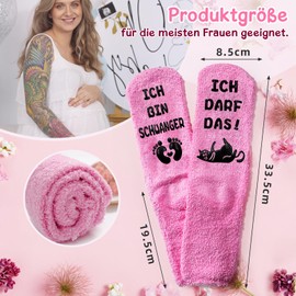 Gifts for Pregnant Women Socks, Pregnancy Announcement Gift for Expectant Mothers Girlfriend I Am Pregnant I May The Socks, Socks Expecting Mum Gift Birthday for Christmas, pink